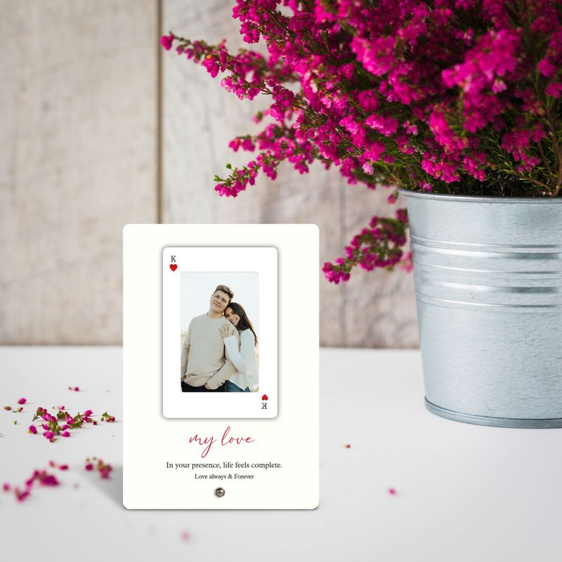 Personalized Photo Frame Tabletop For Home & Office Decor, My Love Theme, Customized Anniversary Gift for Wife & Husband Valentine Gift for Couple